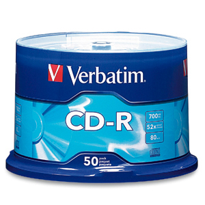 Verbatim CDR White Inkjet 50 pack