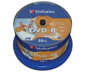 Verbatim DVD-R Inkjet Printable 50 Pack