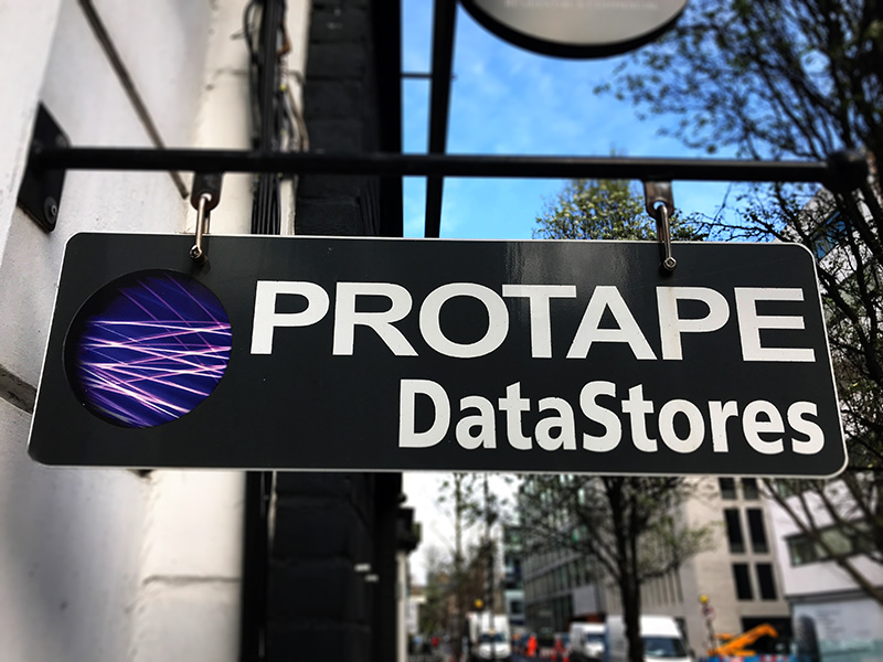 Protape DataStores Sign on Charlotte Street