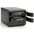 Oyen Digital Mobius 2C RAID - open doors 2 x 3.5" HDD