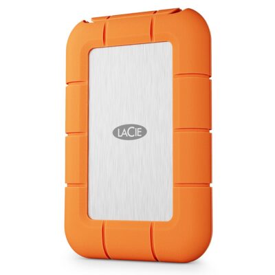 LaCie_Rugged_Mini_SSD4_Hero-Left LaCie Rugged USB4 - upright angle