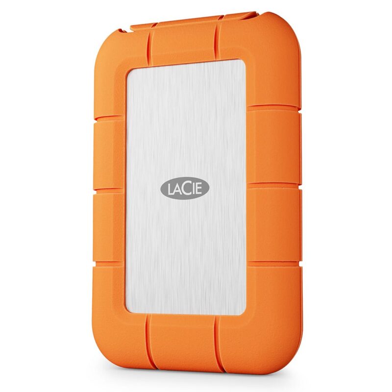 LaCie_Rugged_Mini_SSD4_Hero-Left LaCie Rugged USB4 - upright angle