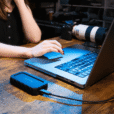 Glyph Atom EX20 SSD with Apple Mac laptop